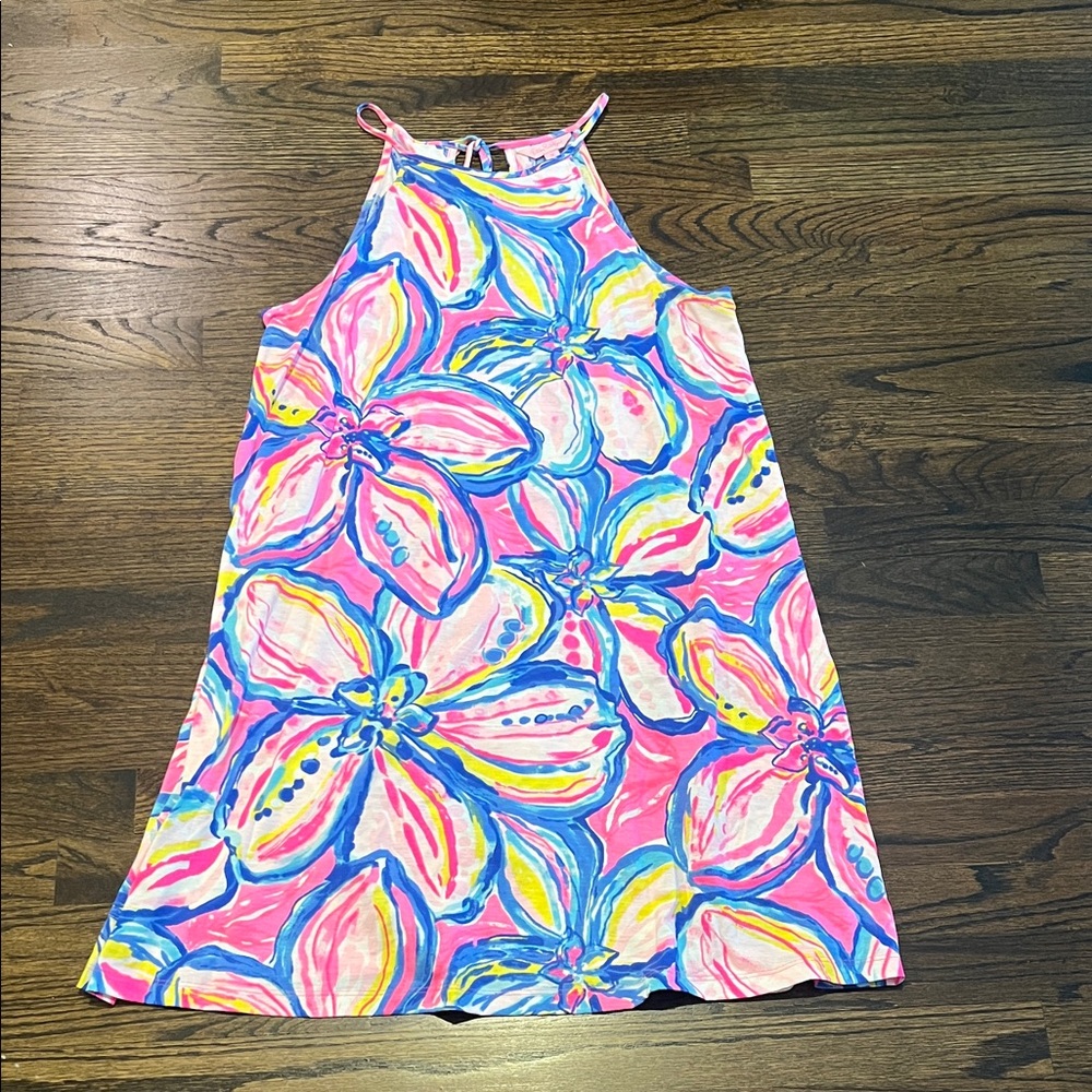 Lilly Pulitzer Pink Multi Floral Halter Dress